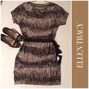 Ellen Tracy Embellished Sheath Dress